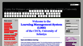 What Lms.cdce.kln.ac.lk website looked like in 2018 (5 years ago)