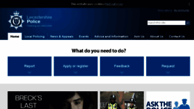 What Leics.police.uk website looked like in 2018 (5 years ago)