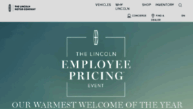 What Lincolncanada.com website looked like in 2018 (5 years ago)