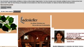 What Lindenkeller.com website looked like in 2018 (5 years ago)