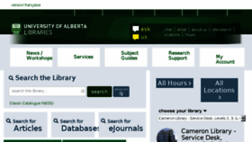 What Library.ualberta.ca website looked like in 2018 (5 years ago)