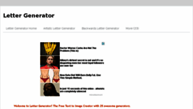 What Lettergenerator.net website looked like in 2018 (5 years ago)