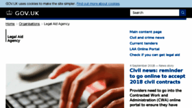 What Legalservices.gov.uk website looked like in 2018 (5 years ago)
