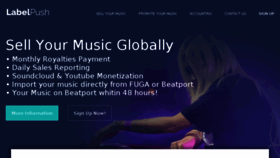 What Labelpush.com website looked like in 2018 (6 years ago)