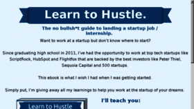 What Learntohustle.com website looked like in 2018 (5 years ago)