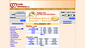 What Lankamatrimony.com website looked like in 2018 (5 years ago)