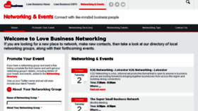 What Lovebusinessnetworking.co.uk website looked like in 2018 (5 years ago)