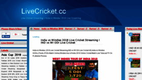 What Livecricketz.com website looked like in 2018 (5 years ago)