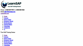 What Learnsap.com website looked like in 2018 (5 years ago)
