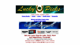 What Luckypicks.com website looked like in 2018 (5 years ago)