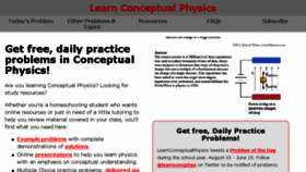 What Learnconceptualphysics.com website looked like in 2018 (5 years ago)
