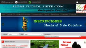 What Ligasfutbolsiete.com website looked like in 2018 (5 years ago)