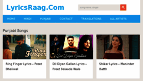What Lyricsraag.com website looked like in 2018 (5 years ago)