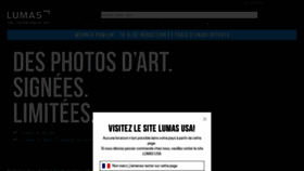 What Lumas.fr website looked like in 2018 (5 years ago)