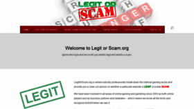 What Legitorscam.org website looked like in 2018 (5 years ago)