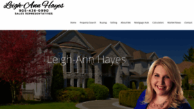 What Leighannhayes.com website looked like in 2018 (5 years ago)