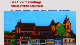 What Lisalorenzpaintings.com website looked like in 2018 (5 years ago)