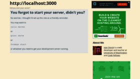 What Localhost3000.org website looked like in 2018 (5 years ago)