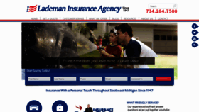 What Lademaninsurance.com website looked like in 2018 (5 years ago)