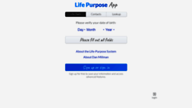 What Lifepurposeapp.com website looked like in 2018 (5 years ago)