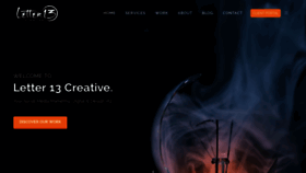 What Letter13creative.com website looked like in 2018 (5 years ago)