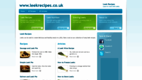 What Leekrecipes.co.uk website looked like in 2018 (5 years ago)