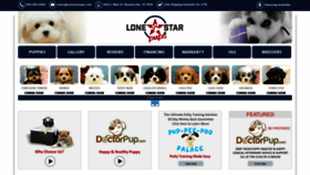 What Lonestarpups.com website looked like in 2018 (5 years ago)