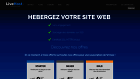 What Livehost.fr website looked like in 2018 (5 years ago)
