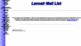 What Lancair.net website looked like in 2018 (5 years ago)