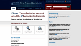 What Legislation.govt.nz website looked like in 2018 (5 years ago)