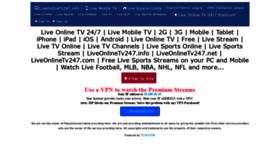 What Liveonlinetv.biz website looked like in 2018 (5 years ago)