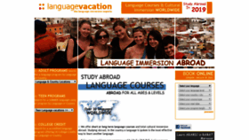 What Languagevacation.com website looked like in 2018 (5 years ago)