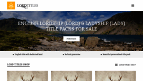 What Lordtitles.co.uk website looked like in 2018 (5 years ago)