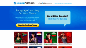 What Languagepod101.com website looked like in 2018 (5 years ago)