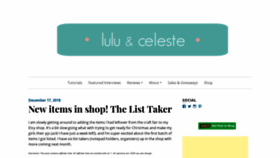 What Luluandceleste.com website looked like in 2018 (5 years ago)
