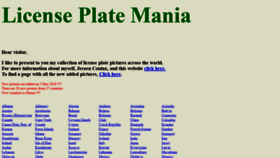 What Licenseplatemania.com website looked like in 2018 (5 years ago)