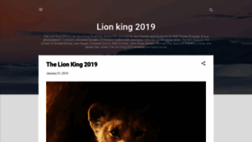 What Lionkingmovie2019.blogspot.com website looked like in 2019 (5 years ago)