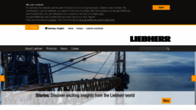 What Liebherr.com website looked like in 2019 (5 years ago)