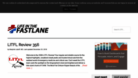 What Lifeinthefastlane.com website looked like in 2019 (5 years ago)