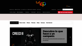 What Los40.com.mx website looked like in 2019 (5 years ago)