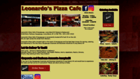 What Leonardospizzacafe.com website looked like in 2019 (5 years ago)