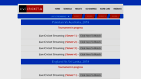 What Livecricket.is website looked like in 2019 (5 years ago)