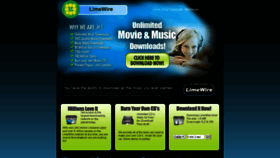 What Limewire-free-music-downloads.com website looked like in 2019 (5 years ago)