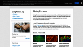 What Livingreviews.org website looked like in 2019 (5 years ago)