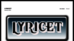 What Lyricet.com website looked like in 2019 (5 years ago)