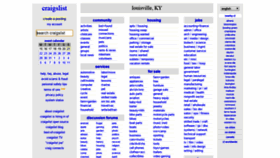 What Louisville.craigslist.org website looked like in 2019 (5 years ago)