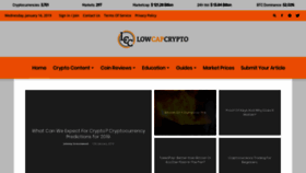 What Lowcapcrypto.com website looked like in 2019 (5 years ago)