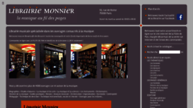 What Librairiemonnier.com website looked like in 2019 (5 years ago)