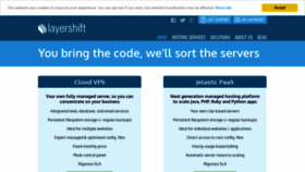 What Layershift.com website looked like in 2019 (5 years ago)