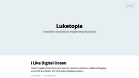 What Luketopia.net website looked like in 2019 (5 years ago)